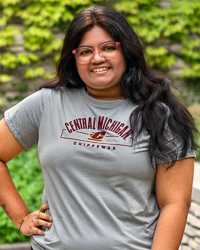 Central Michigan Chippewas Action C Women's Gray T-Shirt