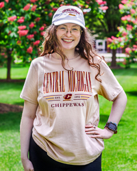 Central Michigan Chippewas Action C Women's Cafe T-Shirt