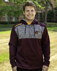 Action C Central Michigan Maroon & Gray ¼ Zip Hoodie