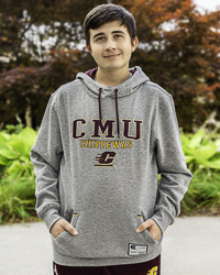 CMU Chippewas Action C Gray Hoodie
