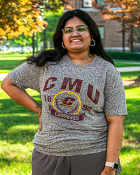 CMU Chippewas 1892 Action C Heather Gray T-Shirt