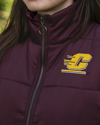 Action C Maroon Women’s Full Zip Puffer Vest