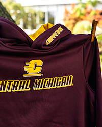 Action C Central Michigan Chippewas Youth Maroon & Gold Hoodie