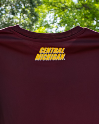 CMU Chippewas Action C Central Michigan Maroon Youth Long Sleeve T-Shirt