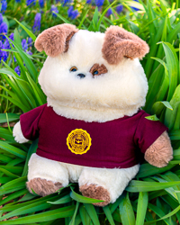 Tan & Brown Chubby Wubby Dog Stuffed Animal with Central Michigan University Seal T-Shirt
