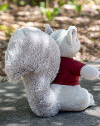 Gray Squirrel Stuffed Animal with Central Michigan University T-Shirt