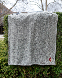 Action C Gray Sherpa Backed Blanket