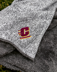 Action C Gray Sherpa Backed Blanket