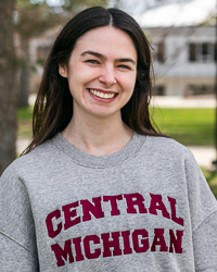 Central Michigan Women's Heather Gray Crewneck Sweatshirt