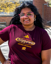 Central Michigan Chippewas Action C Maroon Women's T-Shirt