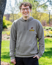Action C Central Michigan University Chippewas Concrete Gray Graphic Hoodie
