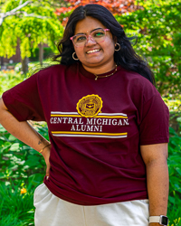 Central Michigan Alumni with Seal Maroon T-Shirt