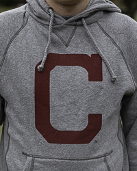 Block C Vintage Gray Raglan Hoodie