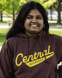 Central Michigan Vintage Tail Sweep Maroon Raglan Hoodie