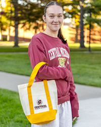 Action C Central Michigan University Ivory & Gold Mini Canvas Tote Bag