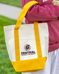 Action C Central Michigan University Ivory & Gold Mini Canvas Tote Bag