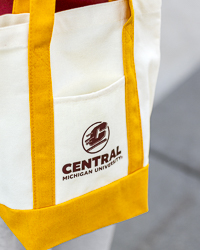 Action C Central Michigan University Ivory & Gold Mini Canvas Tote Bag