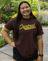 Central Michigan Vintage Tail Sweep Maroon T-Shirt