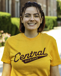 Central Michigan Vintage Tail Sweep Gold T-Shirt