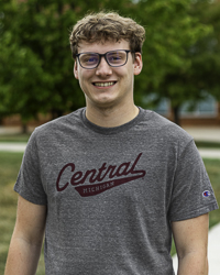 Central Michigan Vintage Tail Sweep Gray T-Shirt