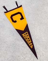 Block C Central Michigan Maroon & Gold Vintage Felt Pennant