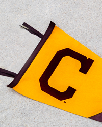 Block C Central Michigan Maroon & Gold Vintage Felt Pennant