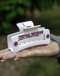 Action C Central Michigan White Large Hair Claw Clip