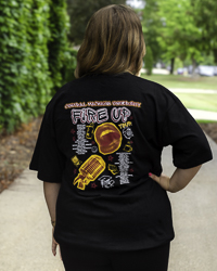 CMU Central Michigan University Fire Up Tour Black Graphic T-Shirt
