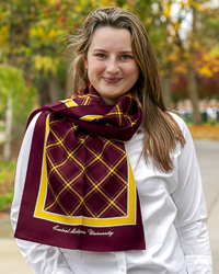 Script Central Michigan University CMU Tartan Women’s Silk Scarf
