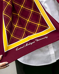 Script Central Michigan University CMU Tartan Women’s Silk Scarf