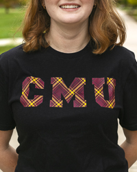 Central Michigan CMU Tartan Black T-Shirt