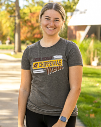 Central Michigan Chippewas Script Mom Gray T-Shirt
