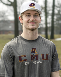 Action C CMU Block Letters Chippewas Charcoal Gray T-Shirt