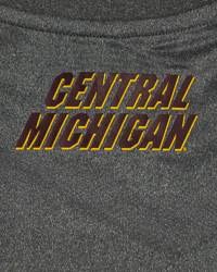 Action C CMU Block Letters Chippewas Charcoal Gray T-Shirt