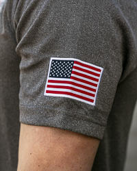 Central Michigan Chippewas Stars and Stripes Charcoal Gray T-Shirt