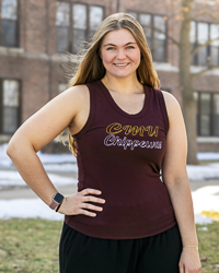 CMU Chippewas Script Maroon Women’s Ribbed Tank Top