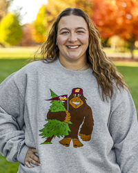 Fire Up Chips! Action C Bigfoot Heather Gray Crewneck Sweatshirt