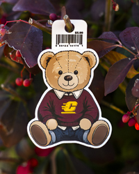 Sitting Teddy Bear with Action C Sweater Sticker