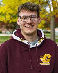 Action C CMU Chippewas Block C Maroon Hoodie