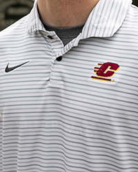 Action C Dri-FIT White & Gray Tour Stripe Polo