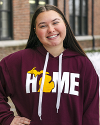 Home State of Michigan Maroon Hoodie