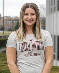 Action C Central Michigan Script Alumni Women’s Oatmeal T-Shirt