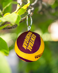 Action C Central Michigan University Maroon & Gold Fabric Ball Key Tag