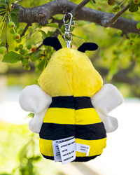 Action C Black & Yellow Bee Stuffed Animal Travelers Bag Charm