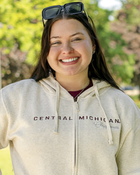 Central Michigan Script Chippewas Women’s Natural Heather Full Zip Hoodie