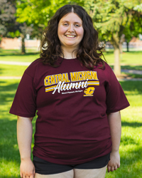 Central Michigan Script Alumni Mount Pleasant Michigan Maroon T-Shirt