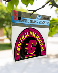 Central Michigan Action C Stained Glass Sticker