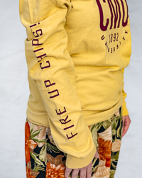 Central Michigan Action C CMU Fire Up Chips! Gold Long Sleeve T-Shirt