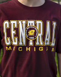 Central Michigan Action C 1892 Maroon T-Shirt