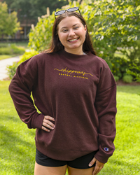 Central Michigan Script Chippewas Women’s Maroon Crewneck Sweatshirt